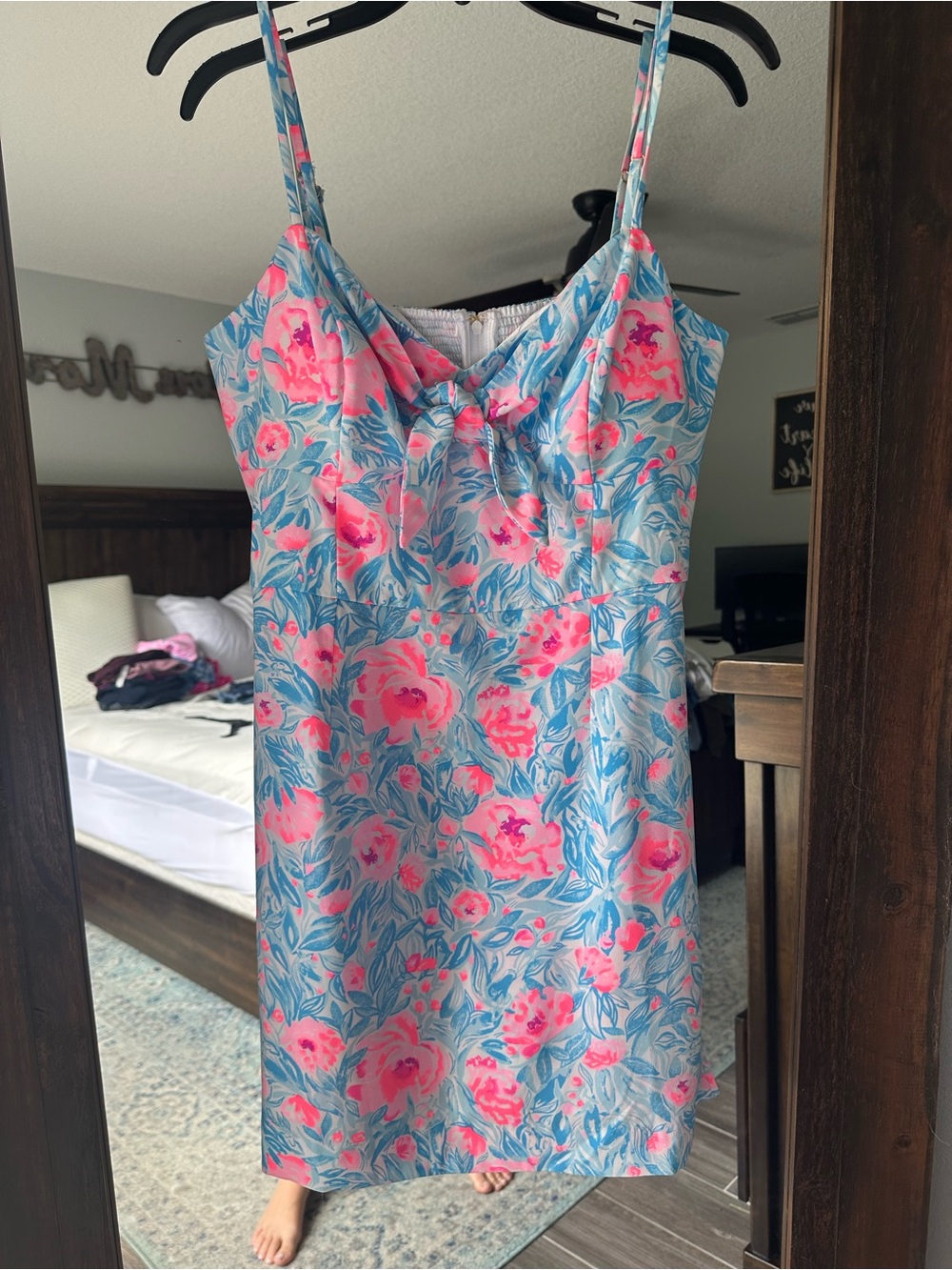 Lilly Pulitzer Pink & Sky Blue Floral Romper